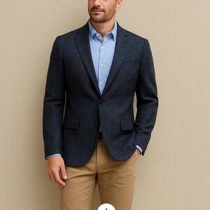 Z Zegna STUNNING Angora Wool Plaid Sport coat Size 44 L price firm